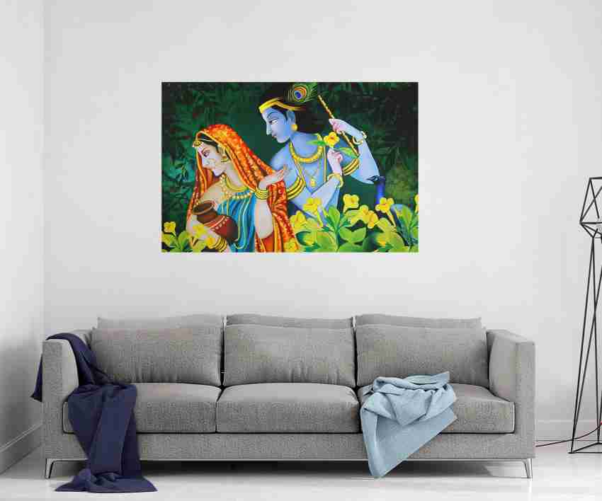 Frameless Beautiful Wall Painting for Home: Acrylic Modern Radha