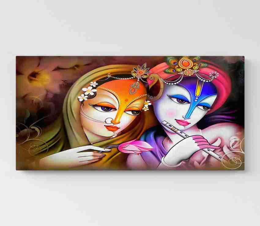 Frameless Beautiful Wall Painting for Home: Acrylic Modern Radha