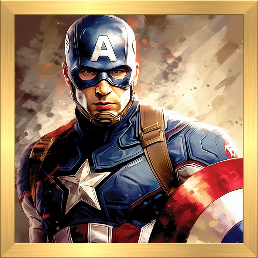 Anaadi Captain America superhero Photo Frame Wall D cor Painting