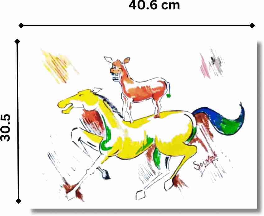 Sonajuri Arts Rocking Horse Acrylic Painting Souravi Das Acrylic 12 inch x 16 inch Painting Price in India Buy Sonajuri Arts Rocking Horse Acrylic Painting Souravi Das