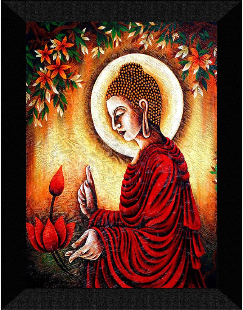 Black deals buddha painting