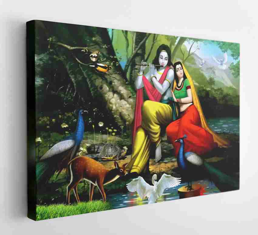 PiCas PurehandS Krishna Canvas Acrylic Painting Canvas 38 inch x 20 inch  Painting Price in India - Buy PiCas PurehandS Krishna Canvas Acrylic  Painting Canvas 38 inch x 20 inch Painting online at