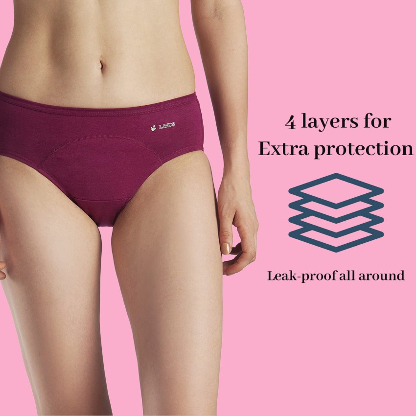 Lavos Women's Period Panty Hipster Leak Proof Underwear for Low