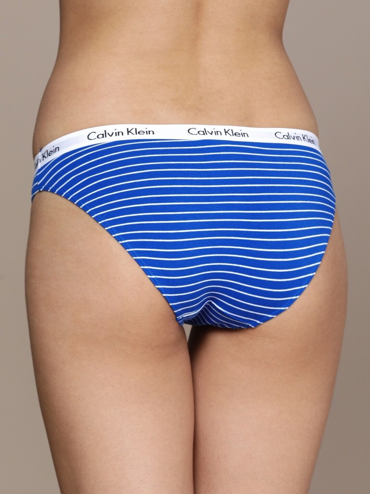 blue and white striped calvin klein underwear