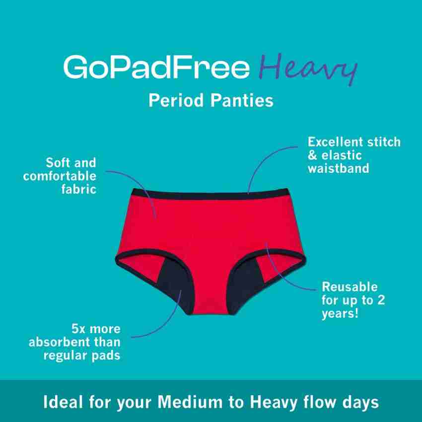 Reusable Period Panties For Heavy Flow | Boxer Fit | Prevents Front, Back &  Inner Thigh Stains
