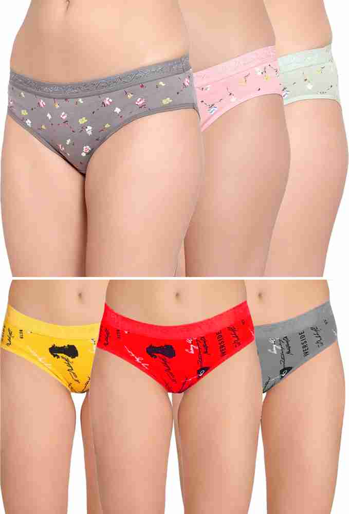 Buy BODYCARE Pack of 6 100% Cotton Classic Panties - Multi-Color