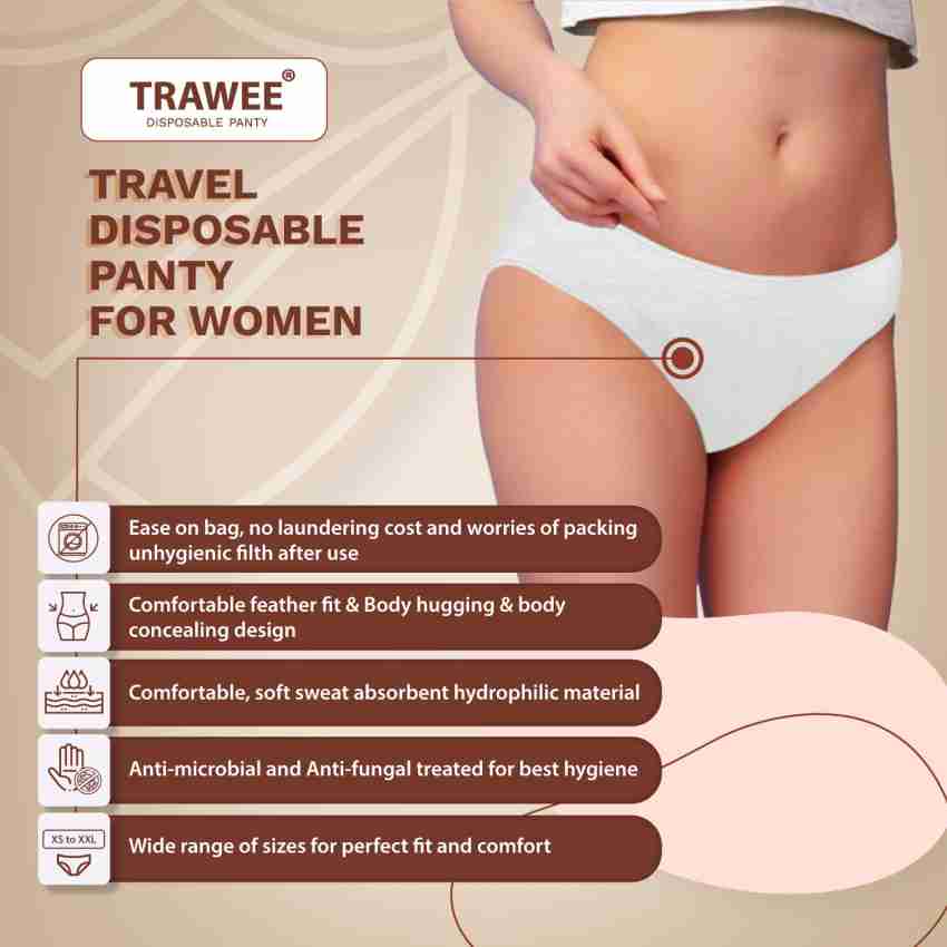Trawee Disposable Underwear Regular Use Women Disposable White