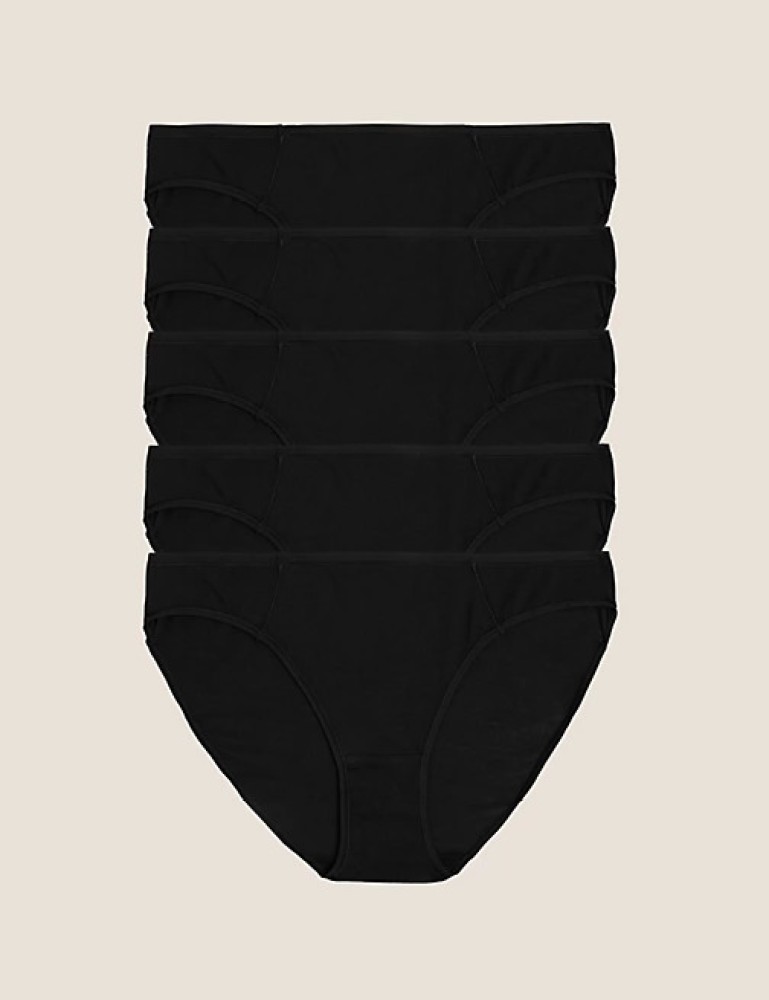 MARKS & SPENCER Women Bikini Black Panty - Buy MARKS & SPENCER