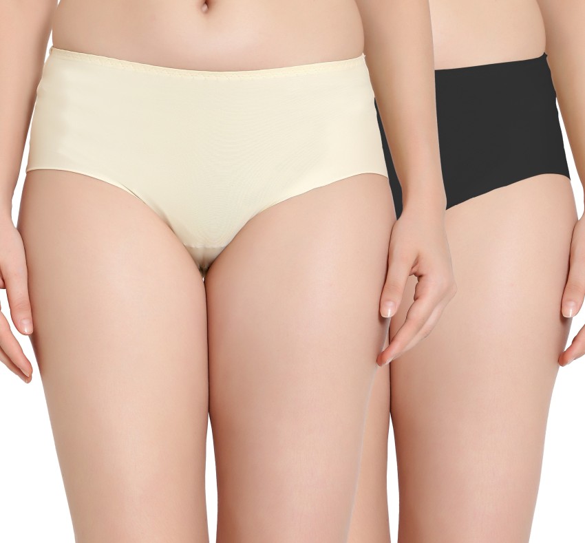 ELEG & STILANCE Women Bikini Beige, Black Panty - Buy ELEG & STILANCE Women  Bikini Beige, Black Panty Online at Best Prices in India