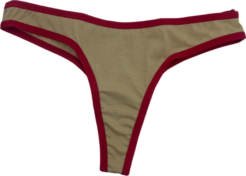 Diving deep Women Thong Red Panty - Buy Diving deep Women Thong