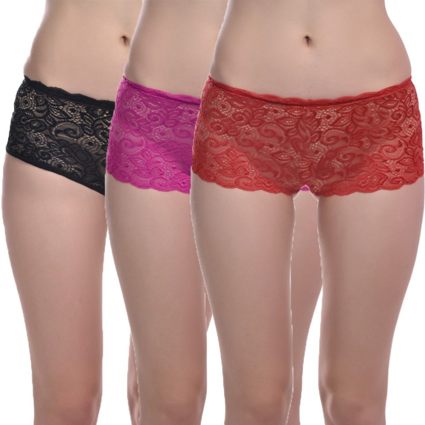soft beauty Women Boy Short Black, Red, Pink Panty - Buy soft beauty Women  Boy Short Black, Red, Pink Panty Online at Best Prices in India