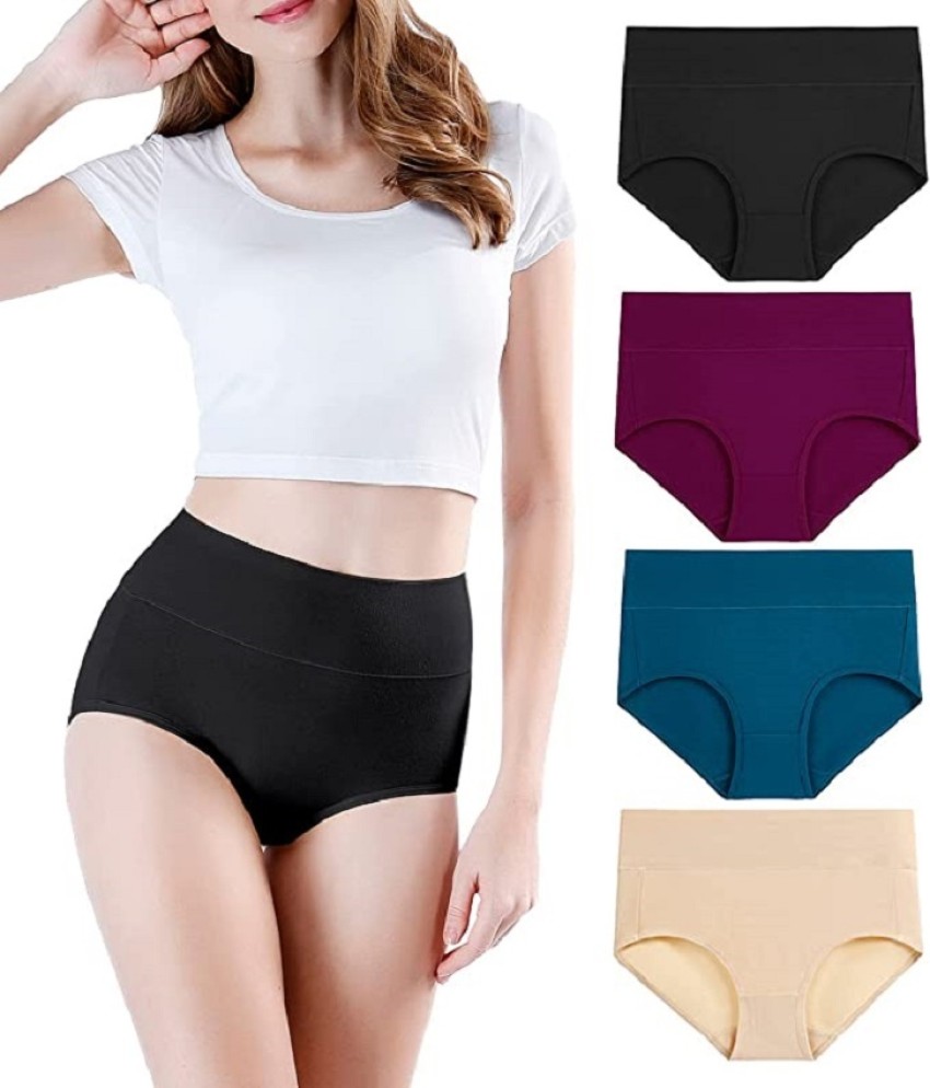 Buy DIVING DEEP Women's Cotton Underwear High Waisted Full Coverage Ladies  Panties Brief Panty Multipack Women Panties (Regular Plus Size) Online In  India At Discounted Prices