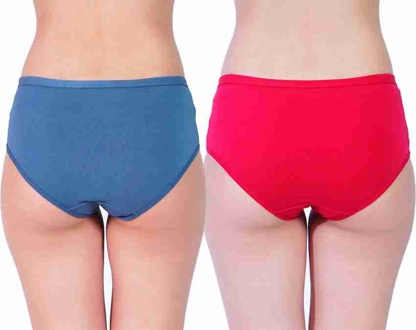 Plain Knoppers Women Hipster Cotton Blue Panty XXL Size at Rs 239