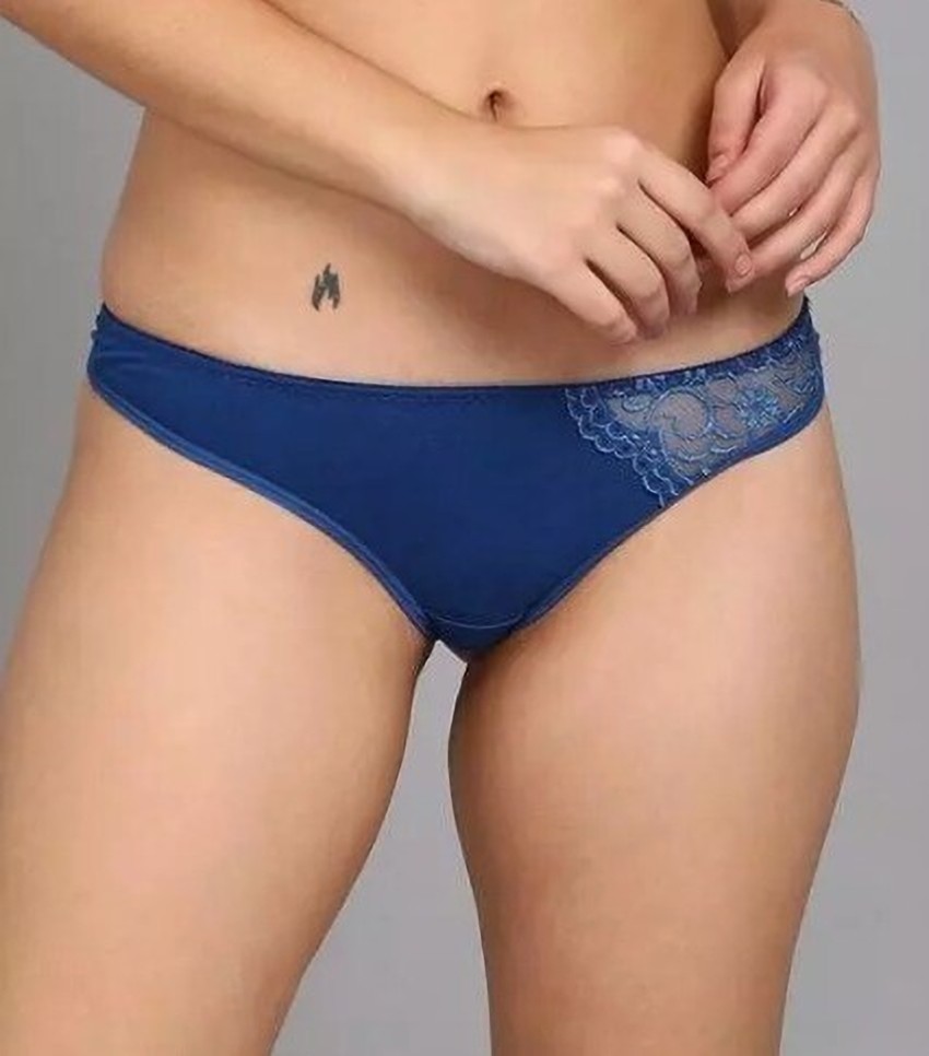 Buena Women Thong Blue Panty - Buy Buena Women Thong Blue Panty Online at  Best Prices in India