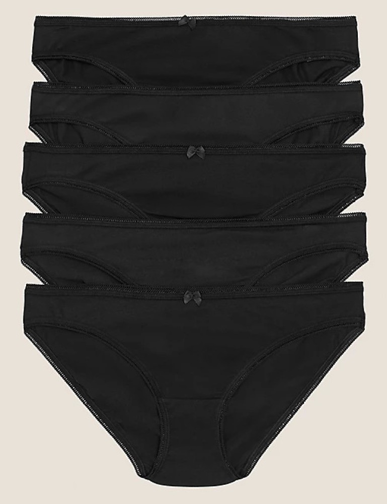 MARKS & SPENCER Women Bikini Black Panty - Buy MARKS & SPENCER Women Bikini  Black Panty Online at Best Prices in India