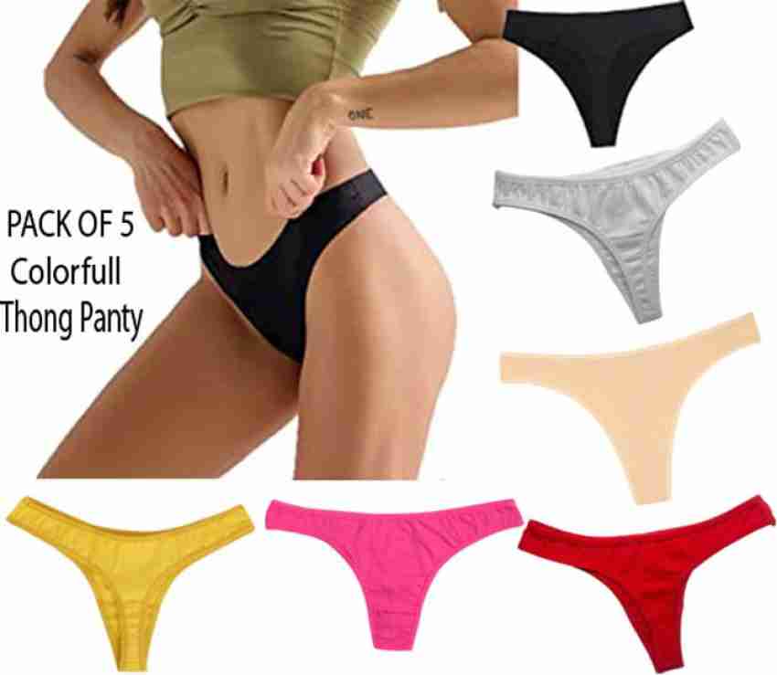 Diving deep Women Thong Beige, White, Yellow, Red Panty - Buy Diving deep Women  Thong Beige, White, Yellow, Red Panty Online at Best Prices in India