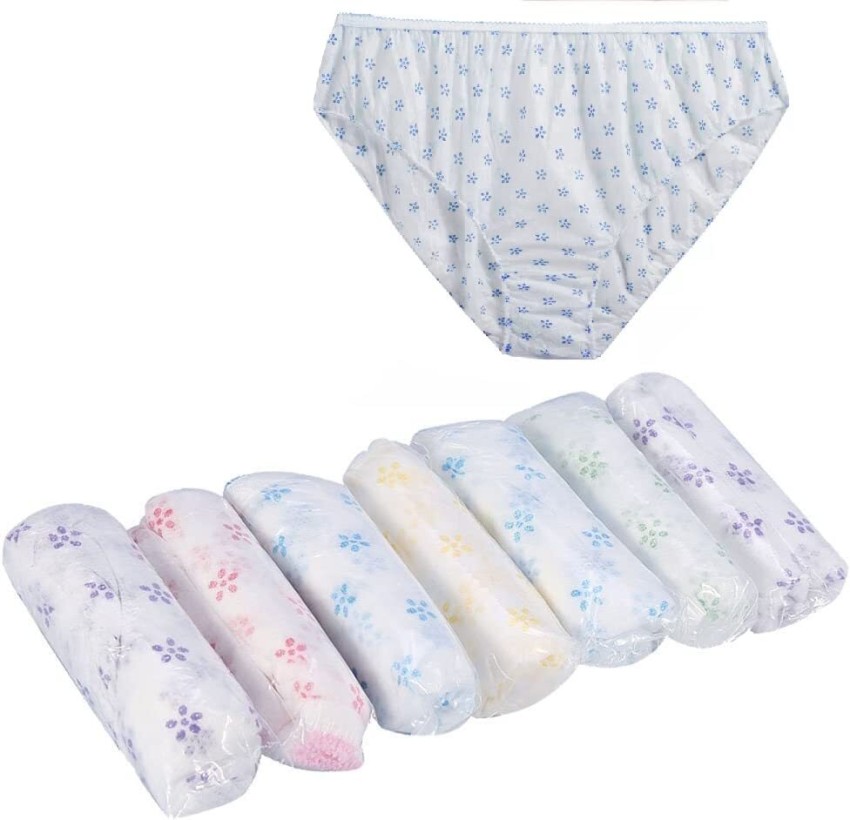 7pcs Ladies Disposable Panties Cotton Wrapped Travel Women's Paper