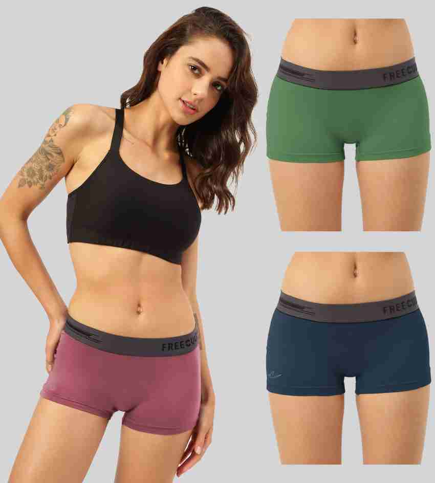Buy FREECULTR Antibacterial Micro Modal Boy Shorts for Women, Long Panty, Boxer for Girls Women Boy Short Multicolor Panty Online at Best Prices in  India