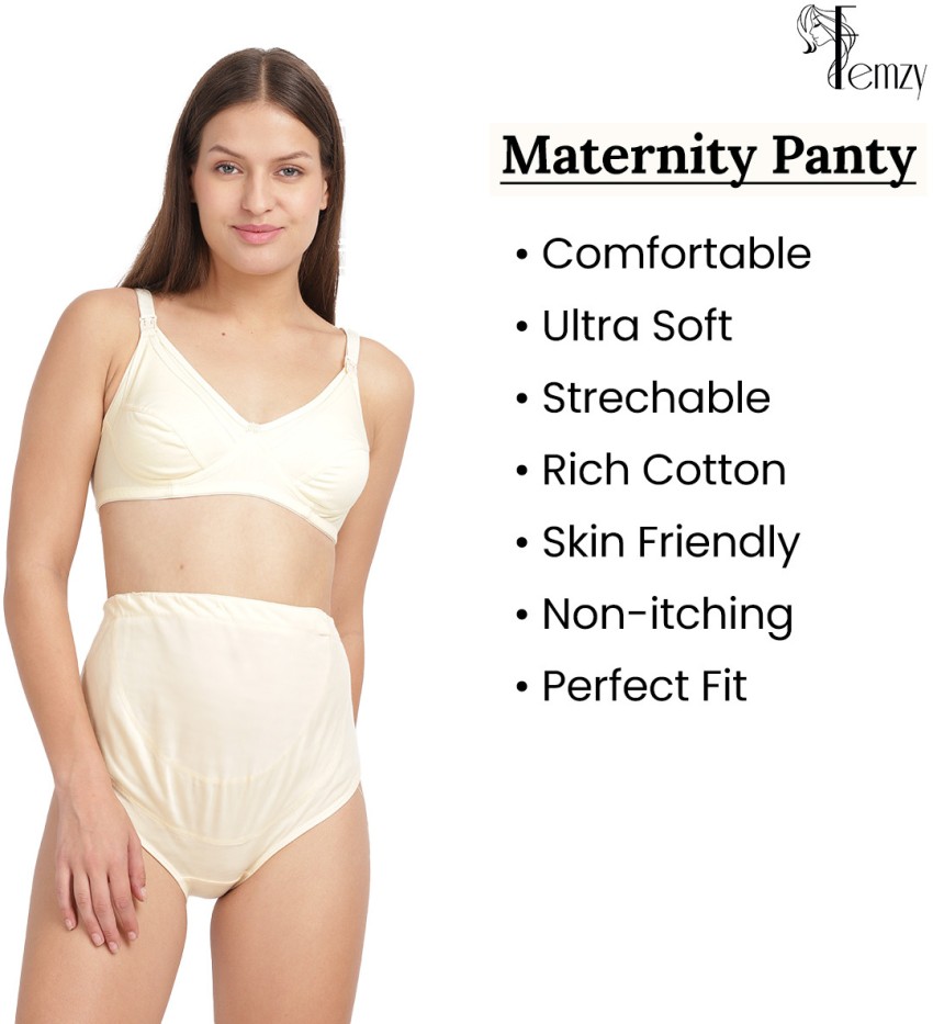 Femzy Women Maternity Beige Panty - Buy Femzy Women Maternity Beige Panty  Online at Best Prices in India