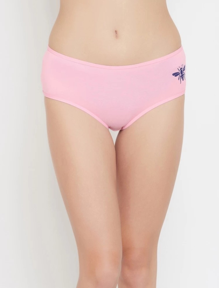 Buy Mid Waist Hipster Panty in Soft Pink - Cotton Online India