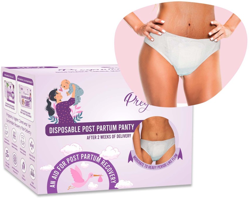 Prowee Pregnancy Heavy Discharge Women Disposable White Panty