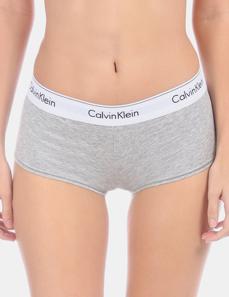 Calvin Klein Underwear Women Boy Short Grey Panty - Buy Calvin Klein  Underwear Women Boy Short Grey Panty Online at Best Prices in India