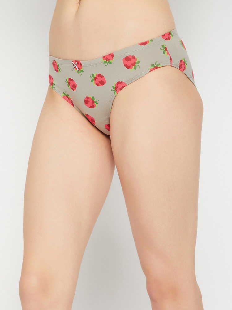 Buy CLOVIA Floral Cotton Low Rise Women's Bikini Panties