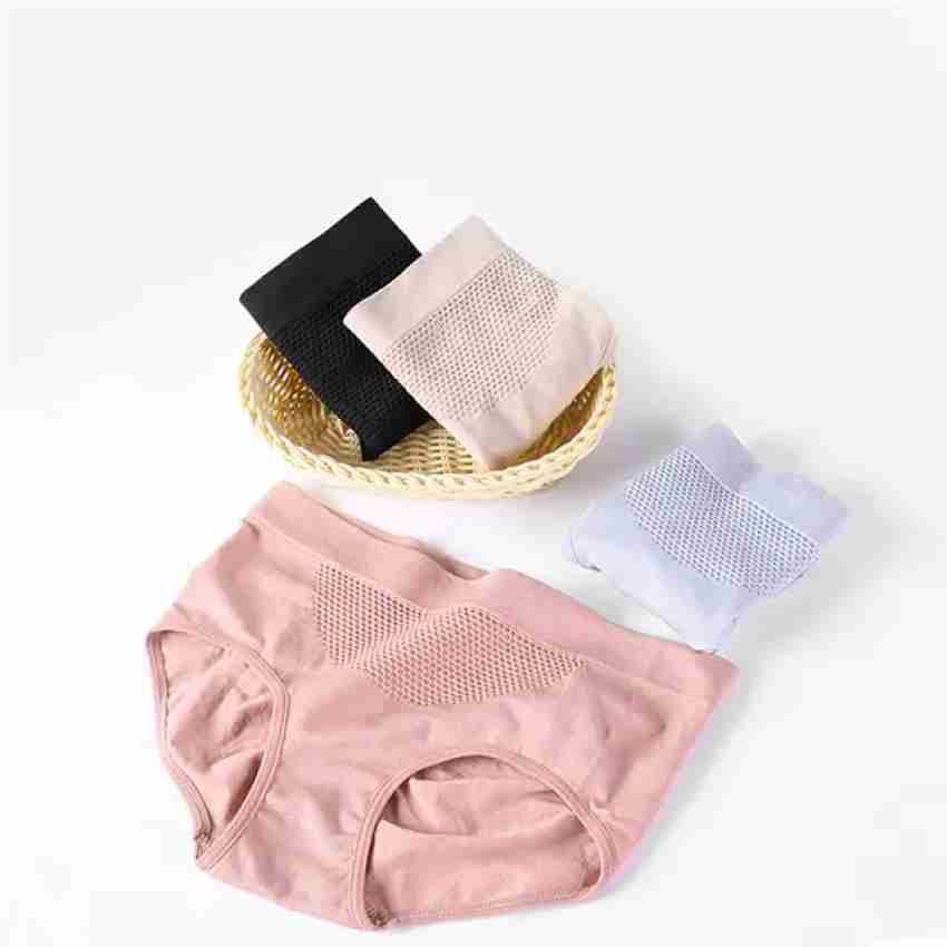 SHAPERX Womens Underwear Cotton Briefs - High Waist Tummy Control Panties  for Women Postpartum Regular Multicolor Underwear Soft Pack of 4