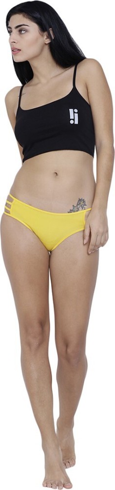 Buy online Yellow Nylon Bikini Panty from lingerie for Women by Laintimo  for ₹999 at 0% off