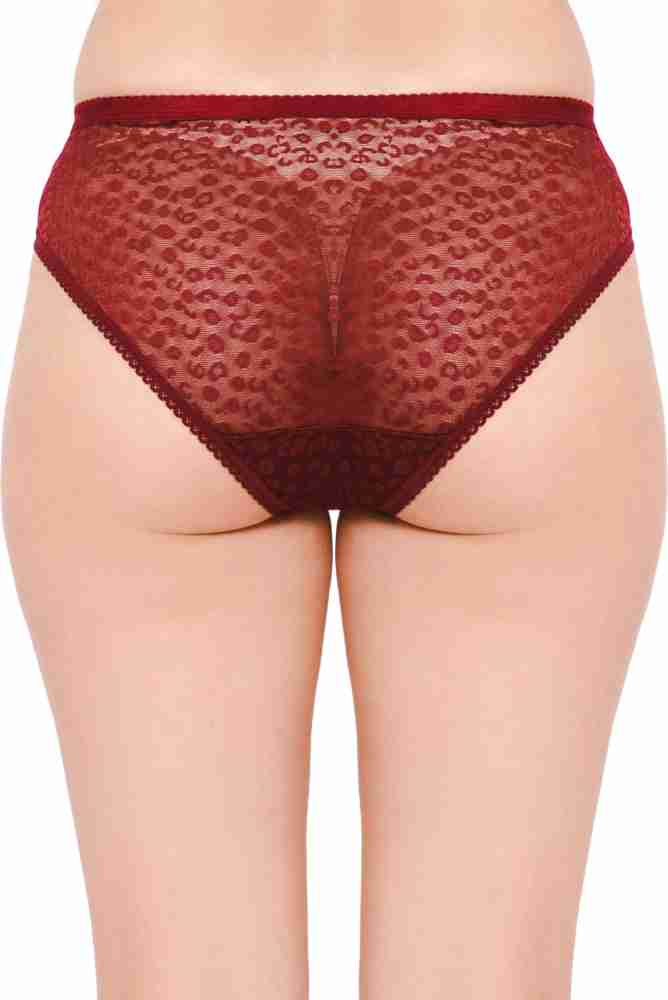 Buy online Red Net Thongs Panty from lingerie for Women by Clovia for ₹299  at 40% off