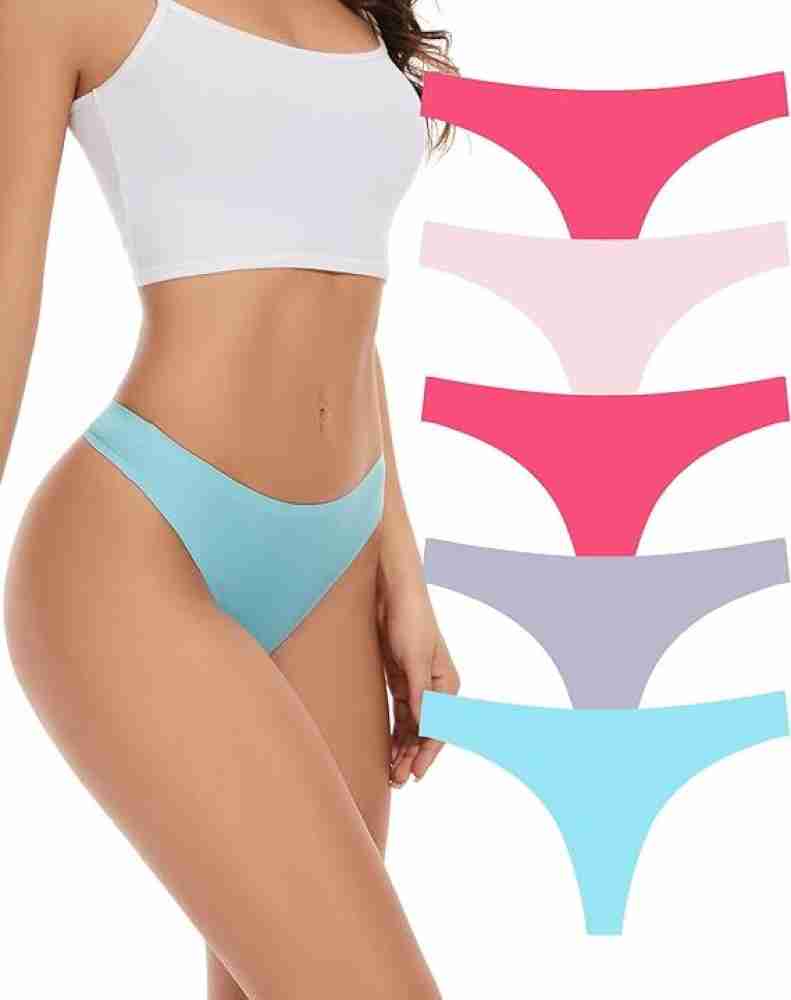 Diving deep Women Thong Pink, Beige Panty - Buy Diving deep Women Thong  Pink, Beige Panty Online at Best Prices in India