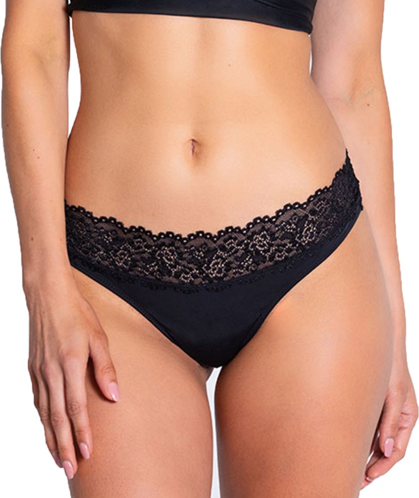 Buy SweetFlirt Women's Designer Back Bra with Designer Thong Panty. (Small,  Bust-30 Waist-28, Black) at