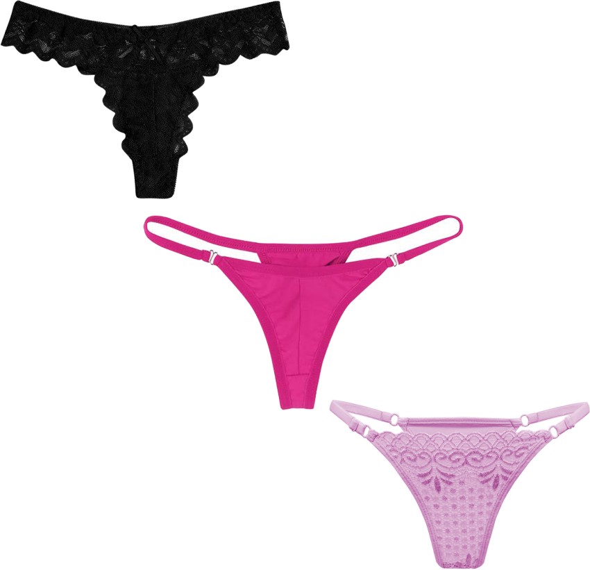 BRONGS Women Thong Black, Pink, Pink Panty - Buy BRONGS Women