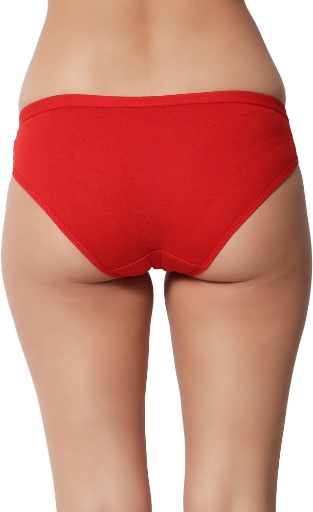 Buy women's red heart printed cotton panties online India - urgear – UrGear