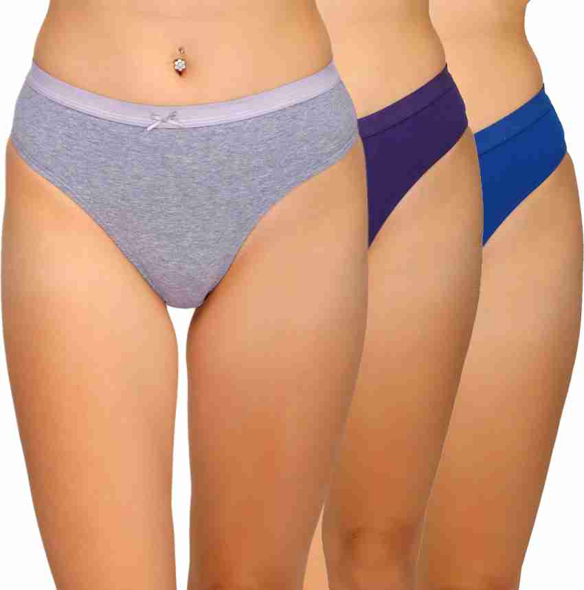 Buy C9 Airwear Women Mid Rise Strape Panty Pack of 3 - Multi-Color
