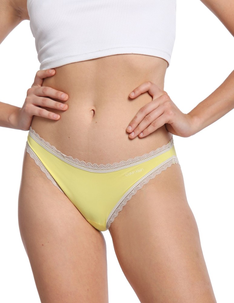 Calvin Klein Underwear Women Bikini Yellow Panty - Buy Calvin