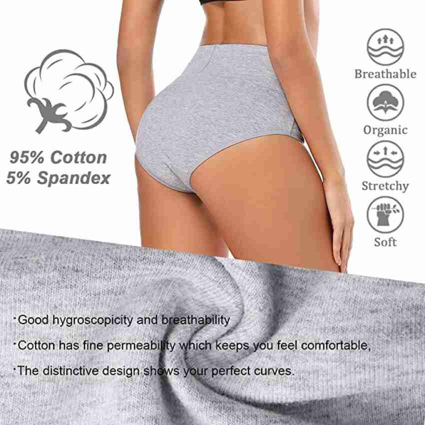  Altheanray Womens Underwear Cotton Briefs - High Waist Tummy Control  Panties For Women Underwear Soft