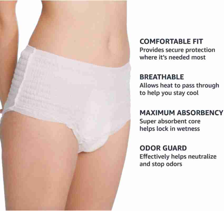 CareDone Disposable Period panties With Menstrual Sanitary Pad with wings  for Women.
