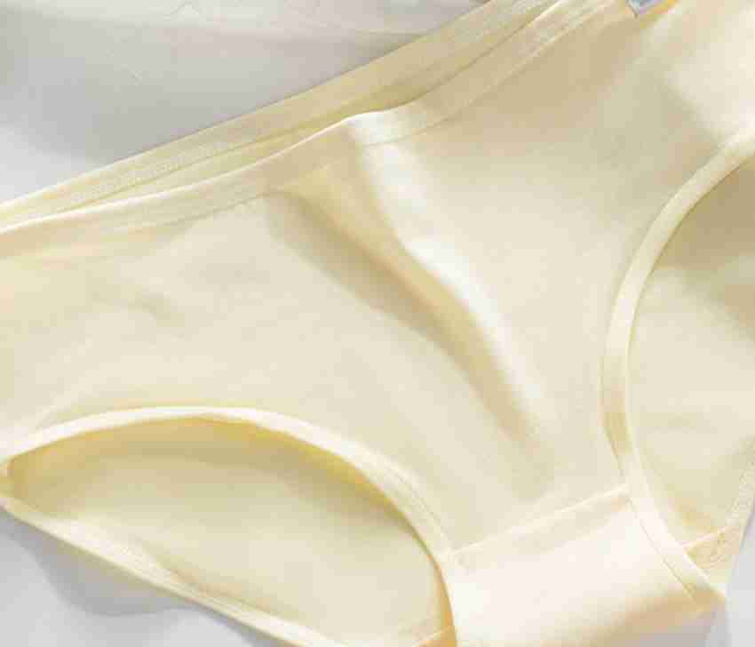 Women Lace Panty Yellow Lingerie Thongs Briefs 1-Pack