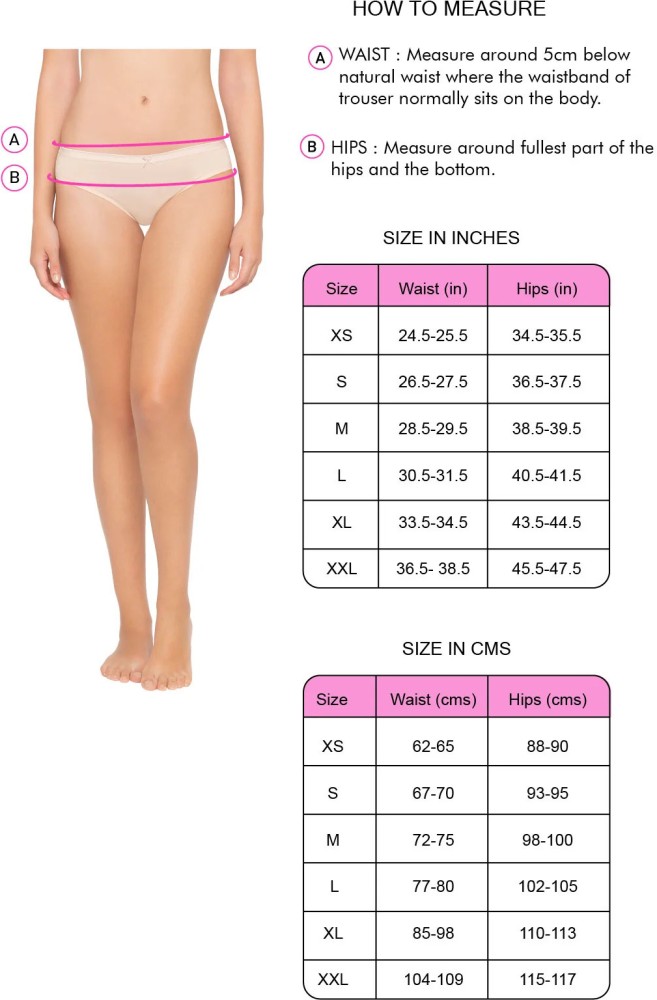 Panty Size Chart - Lovable India