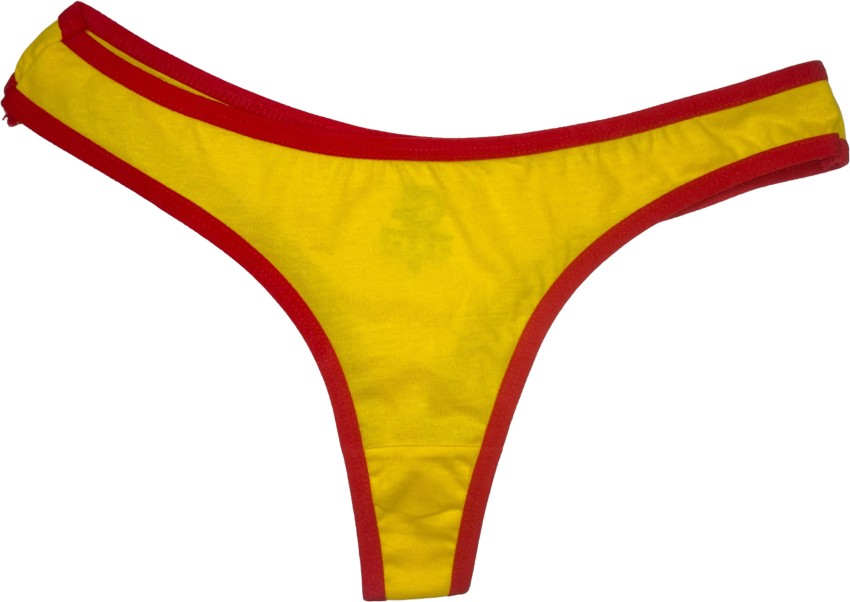 Diving deep Women Thong Yellow Panty - Buy Diving deep Women Thong Yellow  Panty Online at Best Prices in India