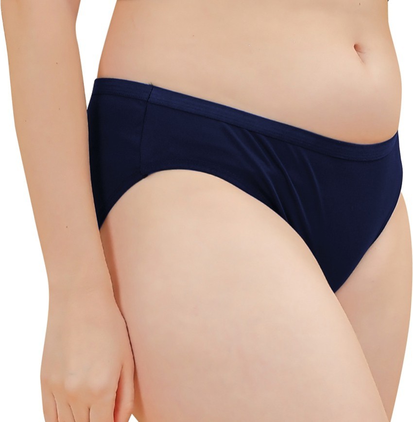 Buy Earmark Solid Mid Waist Hipster Panty - Black Online at Low Prices in  India 