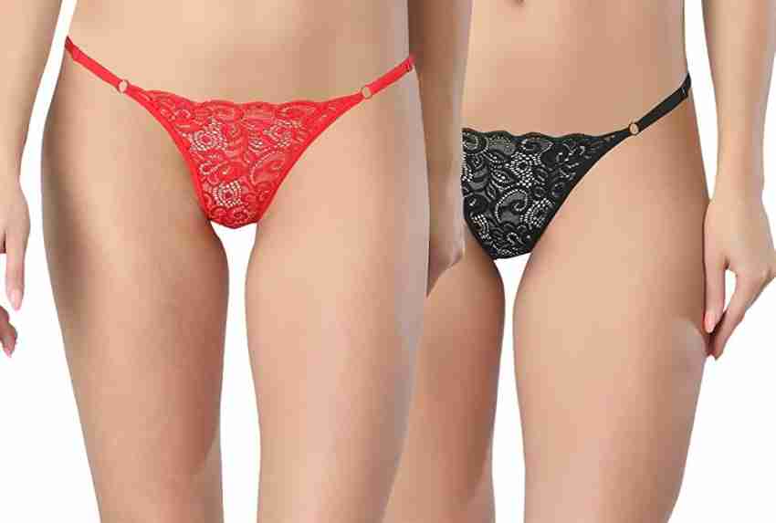 Angel's Collection Women Thong Red, Black Panty - Buy Angel's