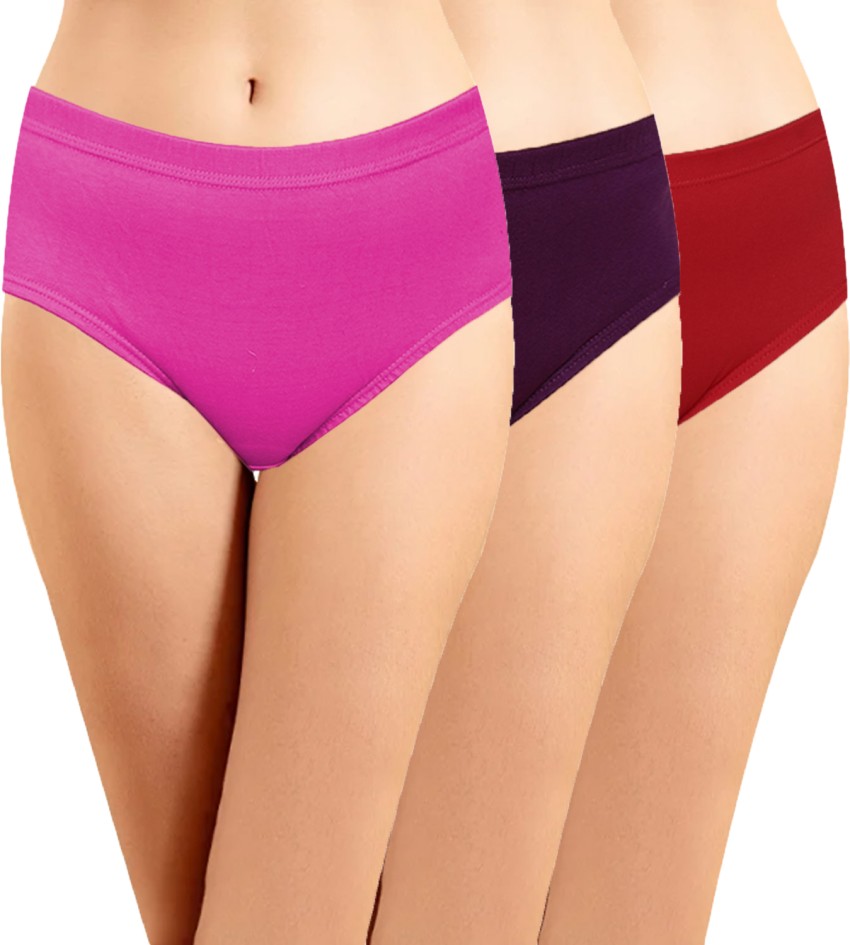Buy Women Hipster Multicolor Panty (Pack of 3 at