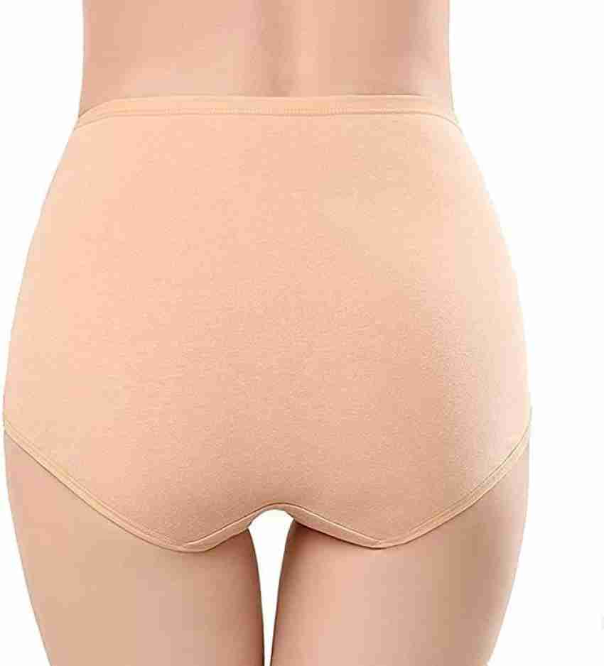 SHAPERX Women's Cotton High Leg Brief Underwear Pack of 6 Multicolor