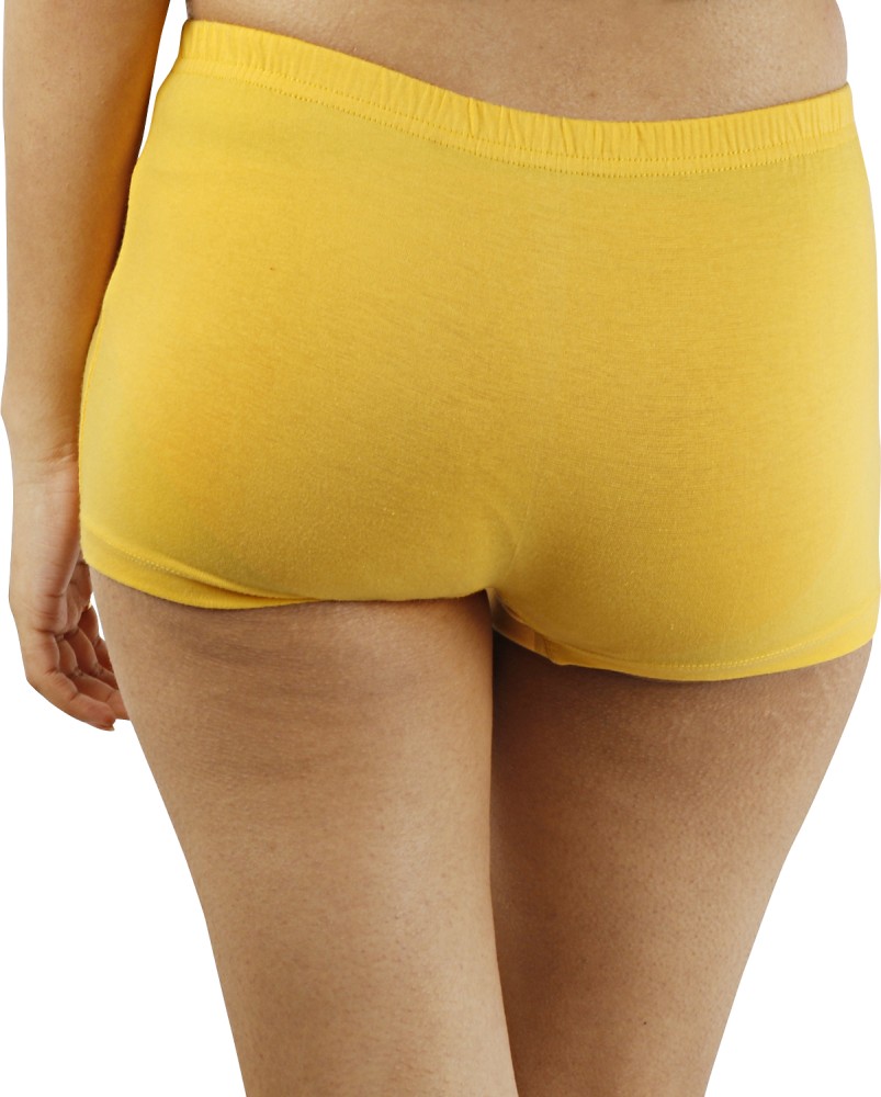 Diving deep Women Boy Short Yellow Panty - Buy Diving deep Women Boy Short Yellow  Panty Online at Best Prices in India
