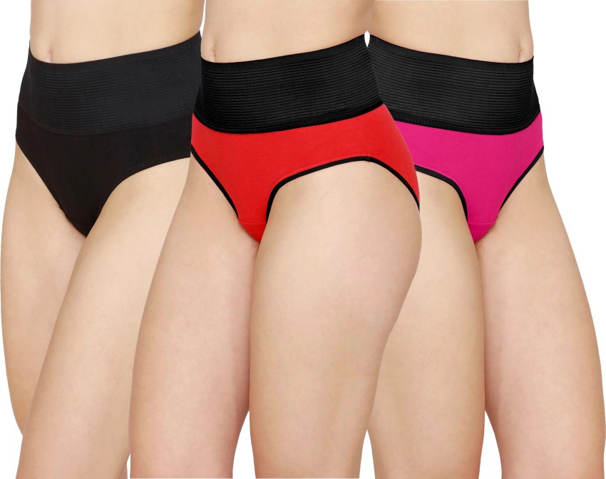 Lady One Women Hipster Red, Pink, Black Panty - Buy Lady One Women