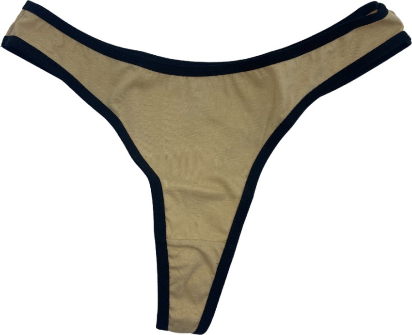 Fumuzza Women Thong Black Panty - Buy Fumuzza Women Thong Black Panty  Online at Best Prices in India