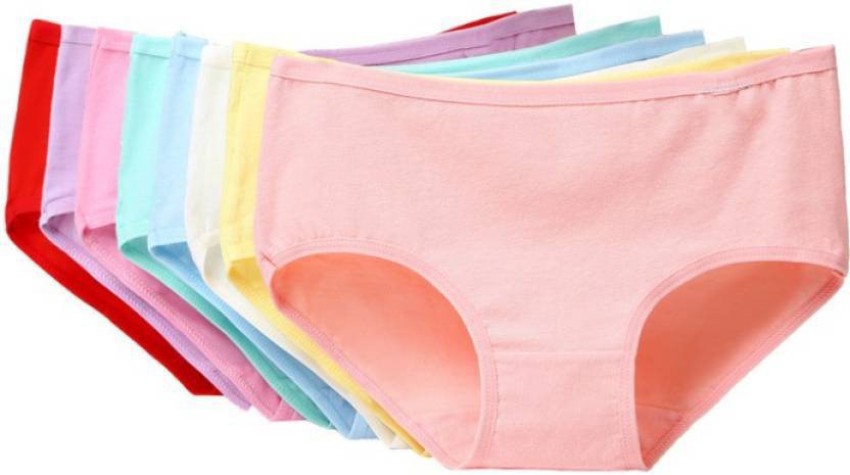 Womens Cotton Panty Plain, Assorted Colour, Inner Elastic for