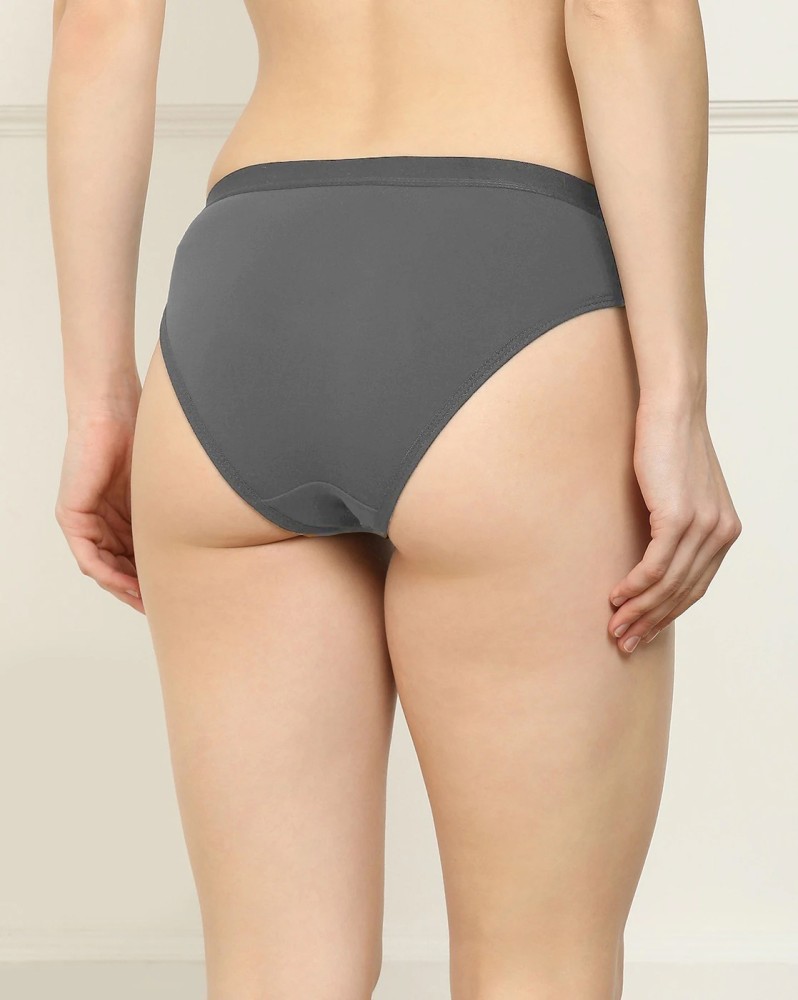 Buy High Waist Hipster Panty in Dark Grey - Cotton Online India